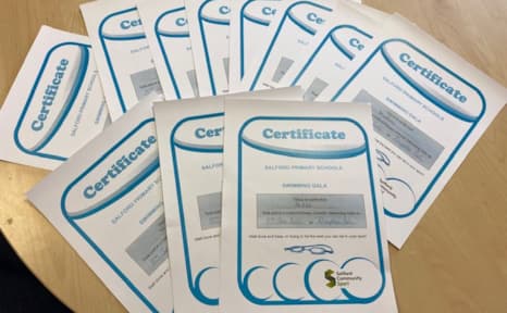 Swimming Gala Certificates
